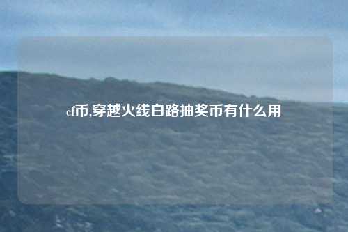 cf币,穿越火线白路抽奖币有什么用