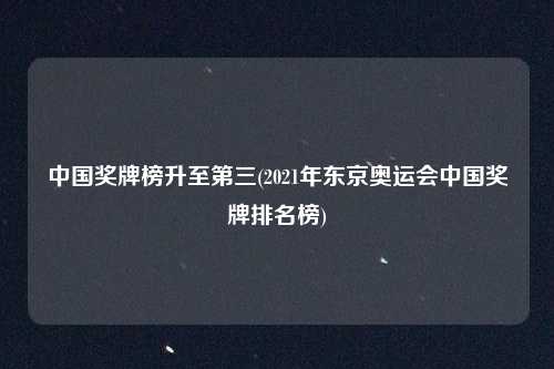 中国奖牌榜升至第三(2021年东京奥运会中国奖牌排名榜)