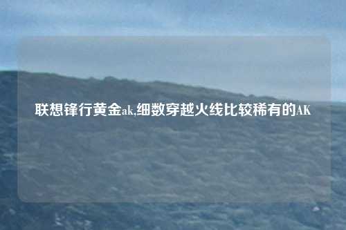 联想锋行黄金ak,细数穿越火线比较稀有的AK