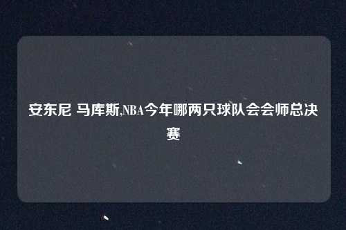 安东尼 马库斯,NBA今年哪两只球队会会师总决赛