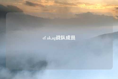 cf ak,ag战队成员