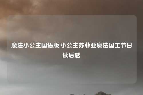 魔法小公主国语版,小公主苏菲亚魔法国王节日读后感