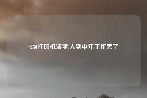 r230打印机清零,人到中年工作丢了