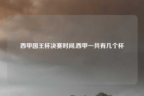 西甲国王杯决赛时间,西甲一共有几个杯