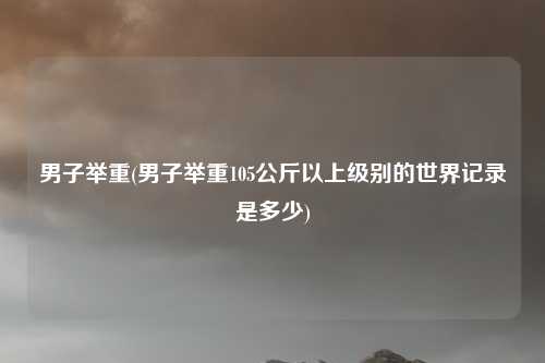 男子举重(男子举重105公斤以上级别的世界记录是多少)