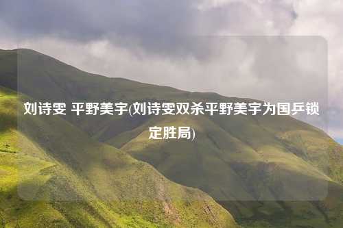 刘诗雯 平野美宇(刘诗雯双杀平野美宇为国乒锁定胜局)