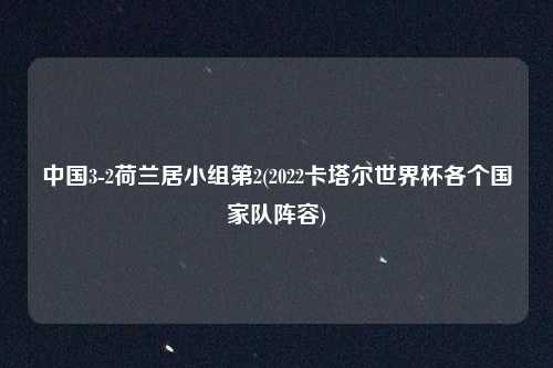中国3-2荷兰居小组第2(2022卡塔尔世界杯各个国家队阵容)