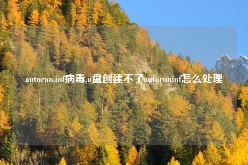 autorun.inf病毒,u盘创建不了autoruninf怎么处理