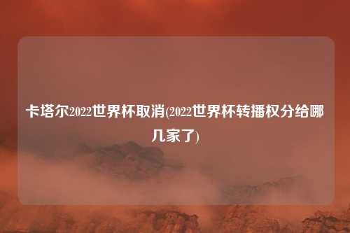 卡塔尔2022世界杯取消(2022世界杯转播权分给哪几家了)
