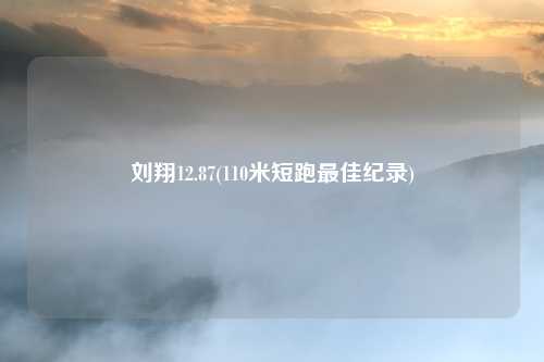 刘翔12.87(110米短跑最佳纪录)