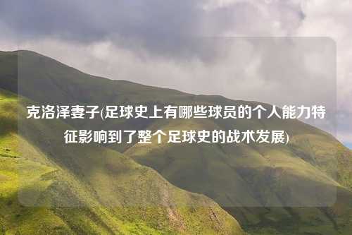 克洛泽妻子(足球史上有哪些球员的个人能力特征影响到了整个足球史的战术发展)