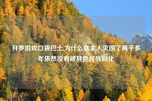 开罗游戏口袋巴士,为什么犹太人灭国了两千多年依然没有被其他民族同化