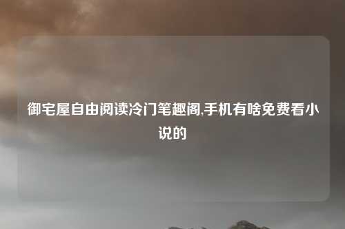 御宅屋自由阅读冷门笔趣阁,手机有啥免费看小说的