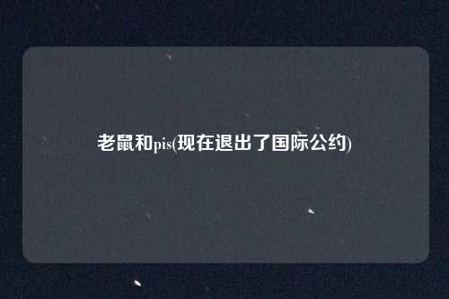 老鼠和pis(现在退出了国际公约)