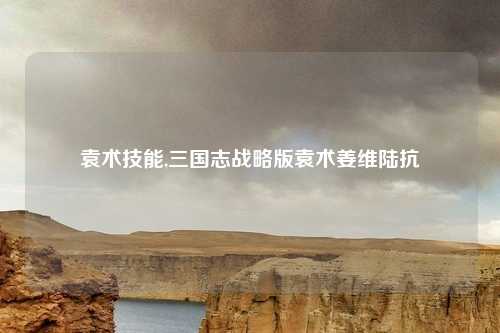 袁术技能,三国志战略版袁术姜维陆抗