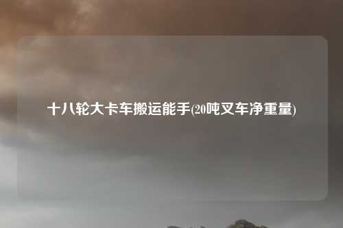 十八轮大卡车搬运能手(20吨叉车净重量)