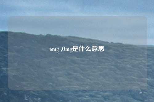 omg ,Omg是什么意思