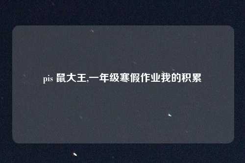 pis 鼠大王,一年级寒假作业我的积累