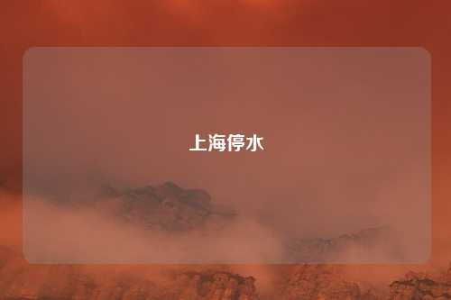 上海停水