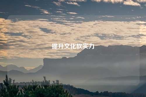 提升文化软实力