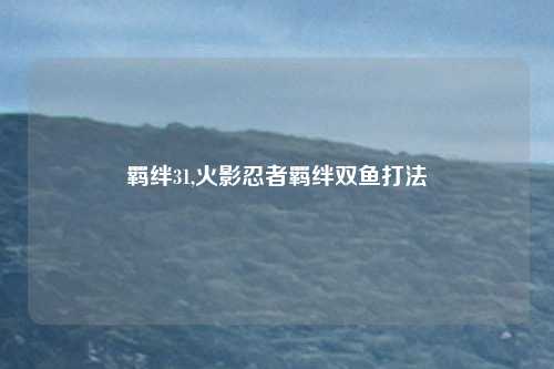 羁绊31,火影忍者羁绊双鱼打法