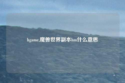 hgame,魔兽世界副本hm什么意思