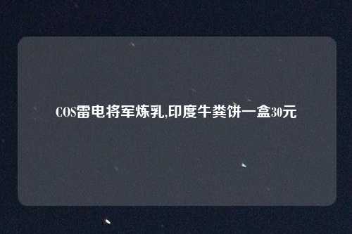 COS雷电将军炼乳,印度牛粪饼一盒30元
