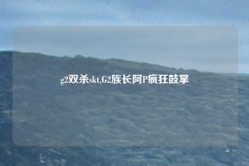 g2双杀skt,G2族长阿P疯狂鼓掌