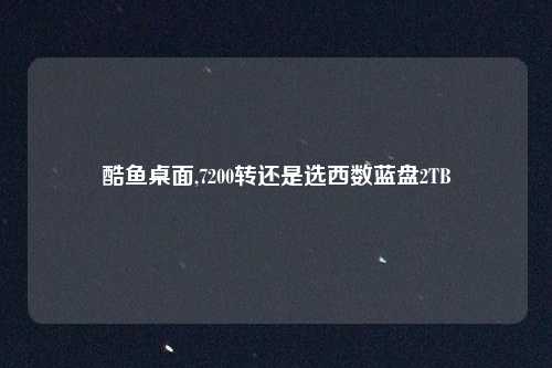 酷鱼桌面,7200转还是选西数蓝盘2TB