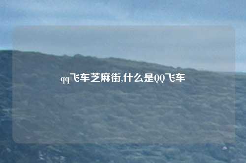 qq飞车芝麻街,什么是QQ飞车