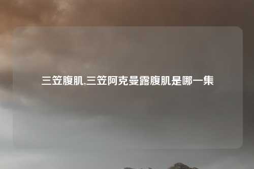 三笠腹肌,三笠阿克曼露腹肌是哪一集