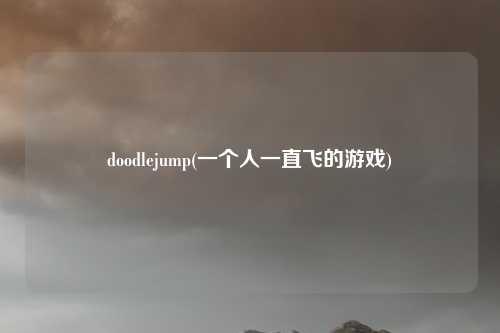 doodlejump(一个人一直飞的游戏)