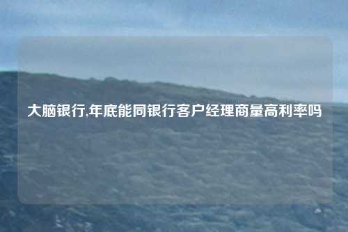 大脑银行,年底能同银行客户经理商量高利率吗
