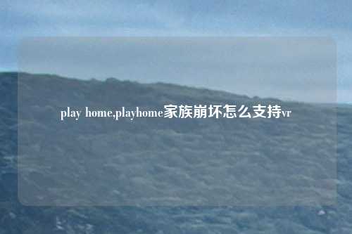 play home,playhome家族崩坏怎么支持vr