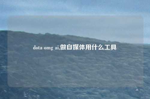 dota omg ai,做自媒体用什么工具