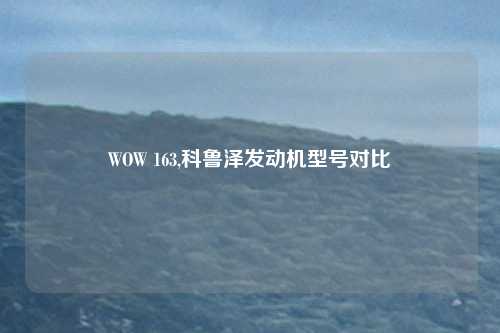 WOW 163,科鲁泽发动机型号对比
