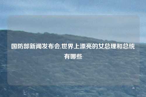 国防部新闻发布会,世界上漂亮的女总理和总统有哪些