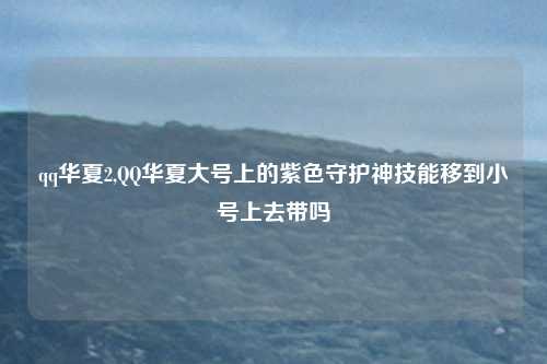 qq华夏2,QQ华夏大号上的紫色守护神技能移到小号上去带吗