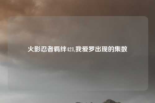 火影忍者羁绊421,我爱罗出现的集数