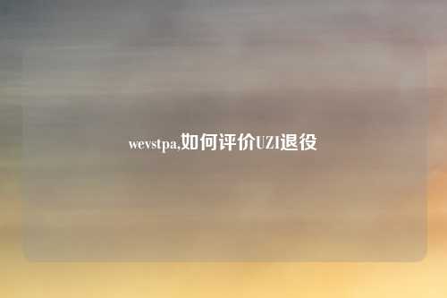 wevstpa,如何评价UZI退役