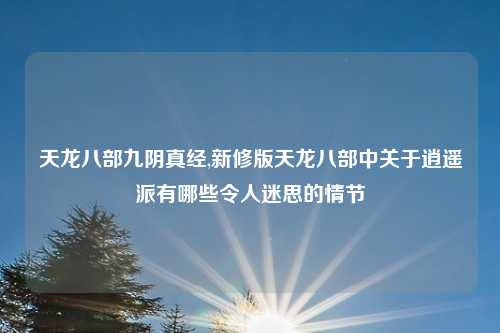 天龙八部九阴真经,新修版天龙八部中关于逍遥派有哪些令人迷思的情节