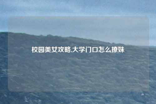 校园美女攻略,大学门口怎么撩妹