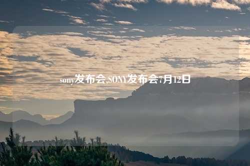 sony发布会,SONY发布会7月12日