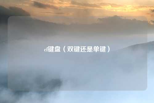 cf键盘(双键还是单键)