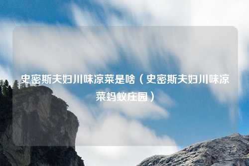 史密斯夫妇川味凉菜是啥(史密斯夫妇川味凉菜蚂蚁庄园)