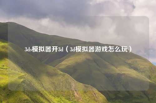 3ds模拟器开3d(3d模拟器游戏怎么玩)