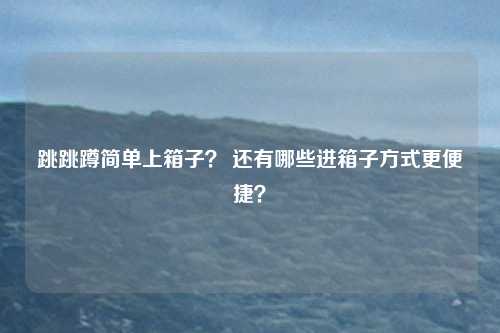 跳跳蹲简单上箱子? 还有哪些进箱子方式更便捷?