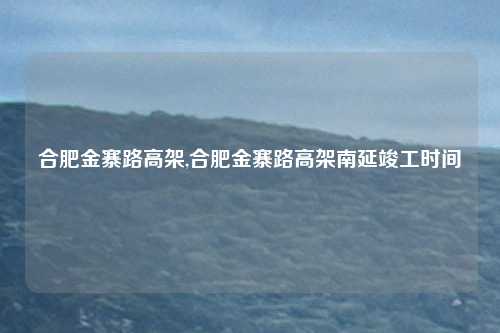 合肥金寨路高架,合肥金寨路高架南延竣工时间