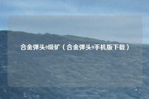 合金弹头9级矿(合金弹头9手机版下载)