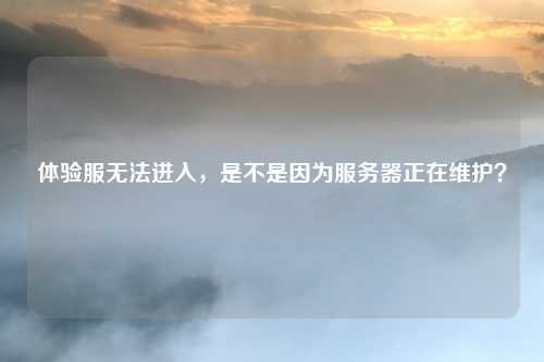 体验服无法进入,是不是因为服务器正在维护?